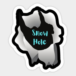 Snow Hole Sticker